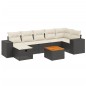 vidaXL 8-tlg. Garten-Sofagarnitur mit Kissen Schwarz Poly Rattan vidaXL 8-tlg. Garten-Sofagarnitur mit Kissen Schwarz Poly Rattan