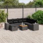 vidaXL 8-tlg. Garten-Sofagarnitur mit Kissen Schwarz Poly Rattan vidaXL 8-tlg. Garten-Sofagarnitur mit Kissen Schwarz Poly Rattan