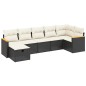 vidaXL 7-tlg. Garten-Sofagarnitur mit Kissen Schwarz Poly Rattan vidaXL 7-tlg. Garten-Sofagarnitur mit Kissen Schwarz Poly Rattan