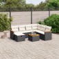 vidaXL 8-tlg. Garten-Sofagarnitur mit Kissen Schwarz Poly Rattan vidaXL 8-tlg. Garten-Sofagarnitur mit Kissen Schwarz Poly Rattan