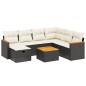 vidaXL 8-tlg. Garten-Sofagarnitur mit Kissen Schwarz Poly Rattan vidaXL 8-tlg. Garten-Sofagarnitur mit Kissen Schwarz Poly Rattan