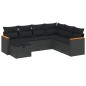 vidaXL 7-tlg. Garten-Sofagarnitur mit Kissen Schwarz Poly Rattan vidaXL 7-tlg. Garten-Sofagarnitur mit Kissen Schwarz Poly Rattan