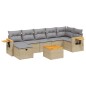 vidaXL 8-tlg. Garten-Sofagarnitur mit Kissen Beige Poly Rattan vidaXL 8-tlg. Garten-Sofagarnitur mit Kissen Beige Poly Rattan
