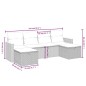 vidaXL 6-tlg. Garten-Sofagarnitur mit Kissen Grau Poly Rattan vidaXL 6-tlg. Garten-Sofagarnitur mit Kissen Grau Poly Rattan