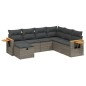 vidaXL 7-tlg. Garten-Sofagarnitur mit Kissen Grau Poly Rattan vidaXL 7-tlg. Garten-Sofagarnitur mit Kissen Grau Poly Rattan