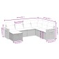 vidaXL 7-tlg. Garten-Sofagarnitur mit Kissen Grau Poly Rattan vidaXL 7-tlg. Garten-Sofagarnitur mit Kissen Grau Poly Rattan