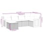 vidaXL 6-tlg. Garten-Sofagarnitur mit Kissen Schwarz Poly Rattan vidaXL 6-tlg. Garten-Sofagarnitur mit Kissen Schwarz Poly Rattan
