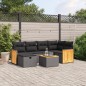 vidaXL 7-tlg. Garten-Sofagarnitur mit Kissen Schwarz Poly Rattan vidaXL 7-tlg. Garten-Sofagarnitur mit Kissen Schwarz Poly Rattan