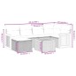 vidaXL 7-tlg. Garten-Sofagarnitur mit Kissen Schwarz Poly Rattan vidaXL 7-tlg. Garten-Sofagarnitur mit Kissen Schwarz Poly Rattan