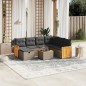 vidaXL 8-tlg. Garten-Sofagarnitur mit Kissen Grau Poly Rattan vidaXL 8-tlg. Garten-Sofagarnitur mit Kissen Grau Poly Rattan