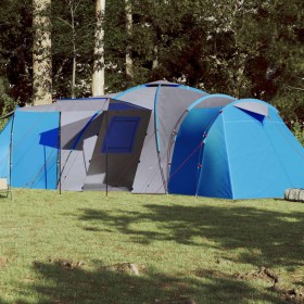 vidaXL Campingzelt 12 Personen Blau 840x720x200 cm 185T Taft