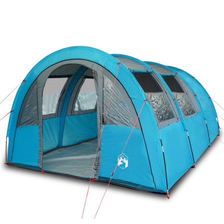 vidaXL Campingzelt 4 Personen Blau 483x340x193 cm 185T Taft