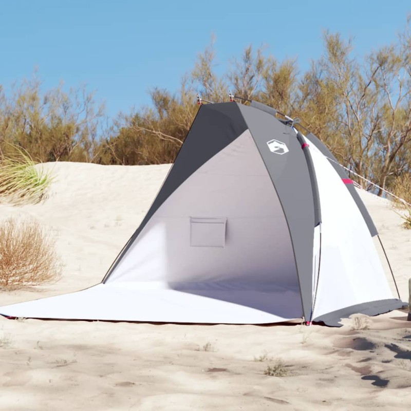 vidaXL Strandzelt Grau 268x223x125 cm 185T Taft vidaXL Strandzelt Grau 268x223x125 cm 185T Taft