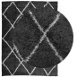 vidaXL Teppich Shaggy Hochflor Modern Schwarz und Creme 300x400 cm vidaXL Teppich Shaggy Hochflor Modern Schwarz und Creme 300x400 cm