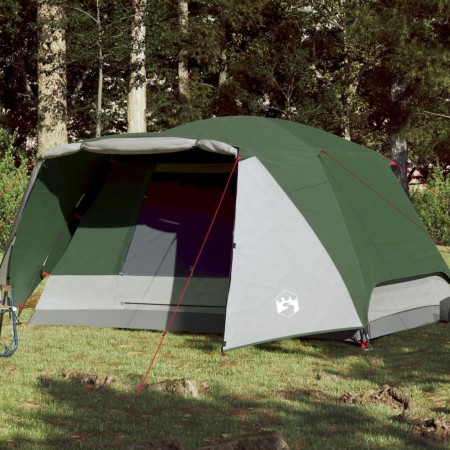 vidaXL Campingzelt 4 Personen Grün 350x280x155 cm 190T Taft