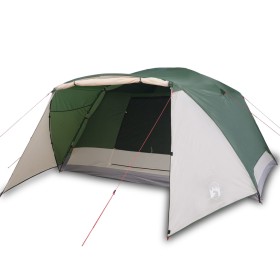 vidaXL Campingzelt 4 Personen Grün 350x280x155 cm 190T Taft