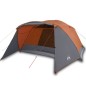 vidaXL Campingzelt 4 Personen Grau & Orange 350x280x155 cm 190T Taft vidaXL Campingzelt 4 Personen Grau & Orange 350x280x155 cm 190T Taft