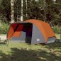 vidaXL Campingzelt 4 Personen Grau & Orange 350x280x155 cm 190T Taft vidaXL Campingzelt 4 Personen Grau & Orange 350x280x155 cm 190T Taft