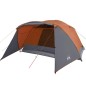 vidaXL Campingzelt 4 Personen Grau & Orange 350x280x155 cm 190T Taft vidaXL Campingzelt 4 Personen Grau & Orange 350x280x155 cm 190T Taft