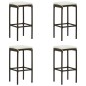 5-tlg. Gartenbar-Set mit Kissen Poly Rattan Braun 5-tlg. Gartenbar-Set mit Kissen Poly Rattan Braun