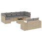 vidaXL 10-tlg. Garten-Sofagarnitur mit Kissen Beige Poly Rattan vidaXL 10-tlg. Garten-Sofagarnitur mit Kissen Beige Poly Rattan