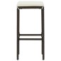 5-tlg. Gartenbar-Set mit Kissen Poly Rattan Braun 5-tlg. Gartenbar-Set mit Kissen Poly Rattan Braun