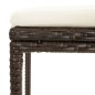 5-tlg. Gartenbar-Set mit Kissen Poly Rattan Braun 5-tlg. Gartenbar-Set mit Kissen Poly Rattan Braun