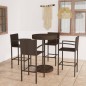 5-tlg. Gartenbar-Set Poly Rattan Braun 5-tlg. Gartenbar-Set Poly Rattan Braun