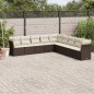 vidaXL 9-tlg. Garten-Sofagarnitur mit Kissen Braun Poly Rattan vidaXL 9-tlg. Garten-Sofagarnitur mit Kissen Braun Poly Rattan