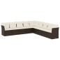 vidaXL 9-tlg. Garten-Sofagarnitur mit Kissen Braun Poly Rattan vidaXL 9-tlg. Garten-Sofagarnitur mit Kissen Braun Poly Rattan