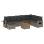 vidaXL 9-tlg. Garten-Sofagarnitur mit Kissen Grau Poly Rattan vidaXL 9-tlg. Garten-Sofagarnitur mit Kissen Grau Poly Rattan