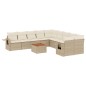 vidaXL 11-tlg. Garten-Sofagarnitur mit Kissen Beige Poly Rattan vidaXL 11-tlg. Garten-Sofagarnitur mit Kissen Beige Poly Rattan