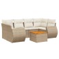 vidaXL 7-tlg. Garten-Sofagarnitur mit Kissen Beige Poly Rattan vidaXL 7-tlg. Garten-Sofagarnitur mit Kissen Beige Poly Rattan