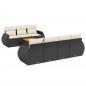 vidaXL 8-tlg. Garten-Sofagarnitur mit Kissen Schwarz Poly Rattan vidaXL 8-tlg. Garten-Sofagarnitur mit Kissen Schwarz Poly Rattan