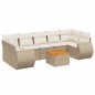 vidaXL 8-tlg. Garten-Sofagarnitur mit Kissen Beige Poly Rattan vidaXL 8-tlg. Garten-Sofagarnitur mit Kissen Beige Poly Rattan