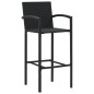 vidaXL 5-tlg. Garten-Bar-Set mit Armlehnen Poly Rattan Schwarz vidaXL 5-tlg. Garten-Bar-Set mit Armlehnen Poly Rattan Schwarz
