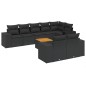vidaXL 9-tlg. Garten-Sofagarnitur mit Kissen Schwarz Poly Rattan vidaXL 9-tlg. Garten-Sofagarnitur mit Kissen Schwarz Poly Rattan