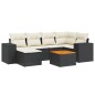 vidaXL 7-tlg. Garten-Sofagarnitur mit Kissen Schwarz Poly Rattan vidaXL 7-tlg. Garten-Sofagarnitur mit Kissen Schwarz Poly Rattan