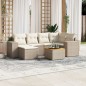 vidaXL 7-tlg. Garten-Sofagarnitur mit Kissen Beige Poly Rattan vidaXL 7-tlg. Garten-Sofagarnitur mit Kissen Beige Poly Rattan