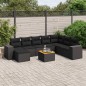 vidaXL 9-tlg. Garten-Sofagarnitur mit Kissen Schwarz Poly Rattan vidaXL 9-tlg. Garten-Sofagarnitur mit Kissen Schwarz Poly Rattan