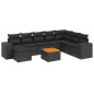 vidaXL 9-tlg. Garten-Sofagarnitur mit Kissen Schwarz Poly Rattan vidaXL 9-tlg. Garten-Sofagarnitur mit Kissen Schwarz Poly Rattan