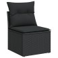 vidaXL 9-tlg. Garten-Sofagarnitur mit Kissen Schwarz Poly Rattan vidaXL 9-tlg. Garten-Sofagarnitur mit Kissen Schwarz Poly Rattan