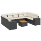vidaXL 10-tlg. Garten-Sofagarnitur mit Kissen Schwarz Poly Rattan vidaXL 10-tlg. Garten-Sofagarnitur mit Kissen Schwarz Poly Rattan