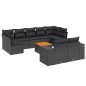 vidaXL 10-tlg. Garten-Sofagarnitur mit Kissen Schwarz Poly Rattan vidaXL 10-tlg. Garten-Sofagarnitur mit Kissen Schwarz Poly Rattan