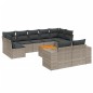 vidaXL 10-tlg. Garten-Sofagarnitur mit Kissen Grau Poly Rattan vidaXL 10-tlg. Garten-Sofagarnitur mit Kissen Grau Poly Rattan