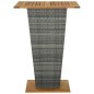 5-tlg. Gartenbar-Set mit Kissen Poly Rattan Grau 5-tlg. Gartenbar-Set mit Kissen Poly Rattan Grau