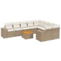 vidaXL 10-tlg. Garten-Sofagarnitur mit Kissen Beige Poly Rattan vidaXL 10-tlg. Garten-Sofagarnitur mit Kissen Beige Poly Rattan