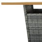 5-tlg. Gartenbar-Set mit Kissen Poly Rattan Grau 5-tlg. Gartenbar-Set mit Kissen Poly Rattan Grau