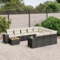 vidaXL 11-tlg. Garten-Sofagarnitur mit Kissen Schwarz Poly Rattan vidaXL 11-tlg. Garten-Sofagarnitur mit Kissen Schwarz Poly Rattan