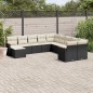 vidaXL 11-tlg. Garten-Sofagarnitur mit Kissen Schwarz Poly Rattan vidaXL 11-tlg. Garten-Sofagarnitur mit Kissen Schwarz Poly Rattan